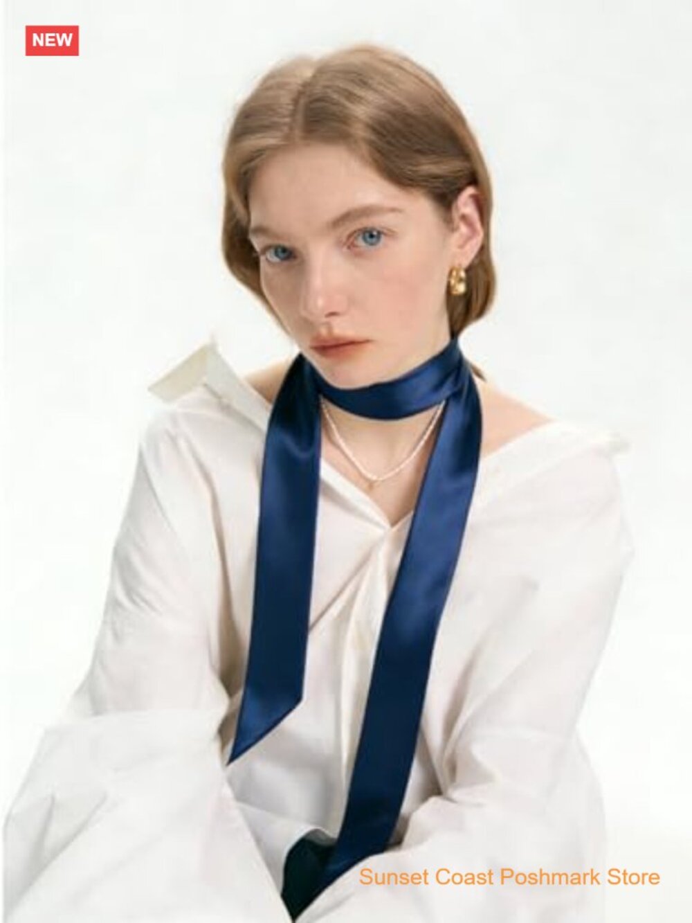 100% Mulberry Silk Luxurious Neck Scarf Headband and Hair Bandana - Picture 4 of 7